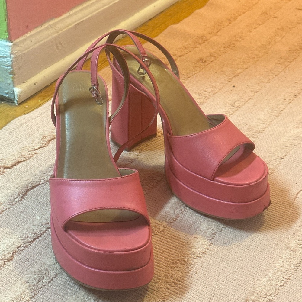 Chunky Pink Platform Sandals